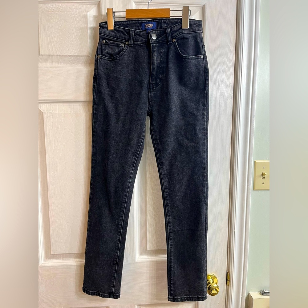 CAVALLI CLASS HIGH RISE STRAIGHT LEG JEANS size 25